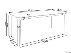 Sale Beliani Tavolo da pranzo da giardino FELETTO 180 cm 90 cm Pietra Marmo Bianco
