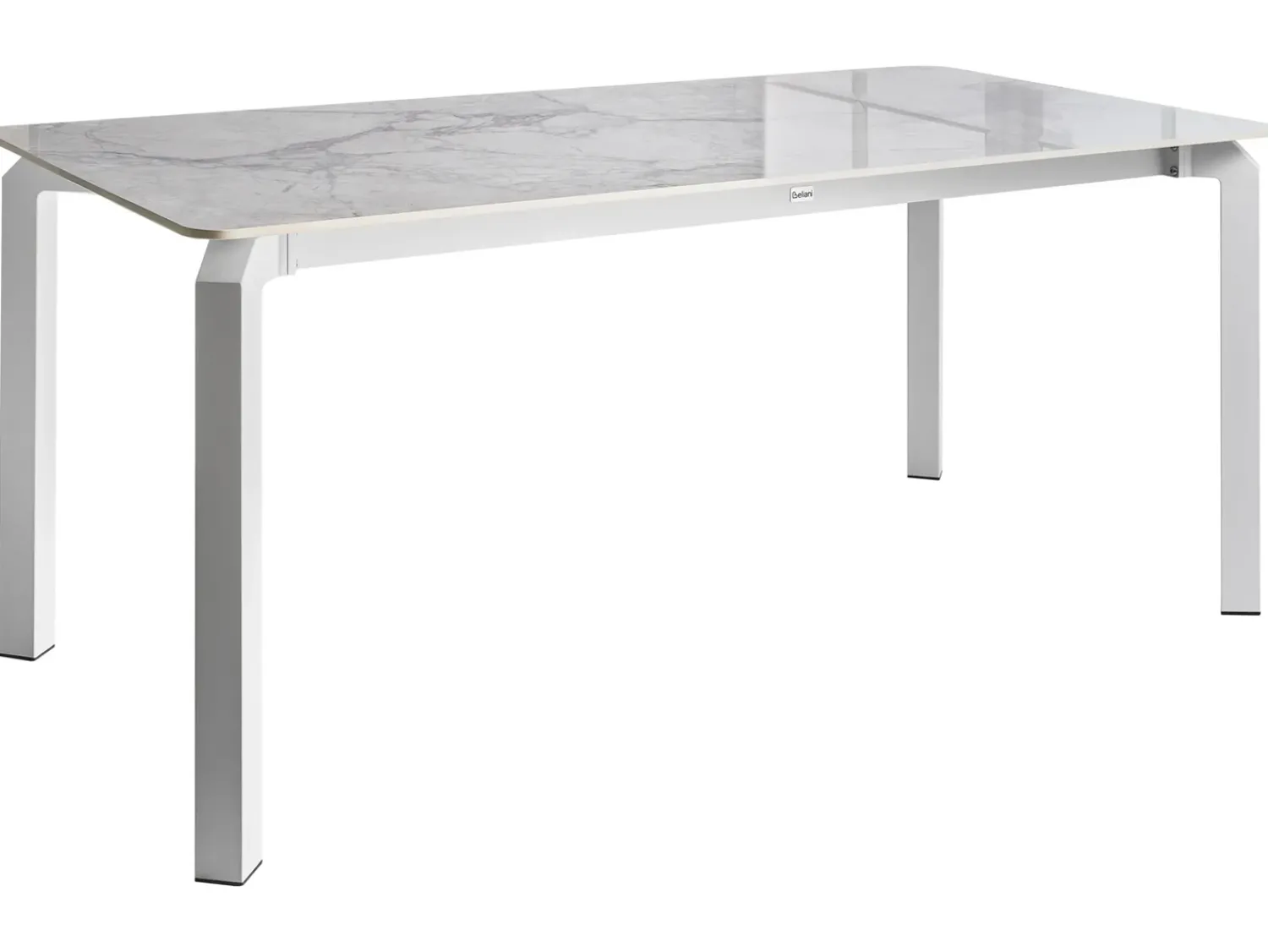 Sale Beliani Tavolo da pranzo da giardino FELETTO 180 cm 90 cm Pietra Marmo Bianco