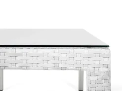 New Beliani ITALY 220 cm 100 cm Vetro Bianco