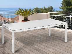 New Beliani ITALY 220 cm 100 cm Vetro Bianco