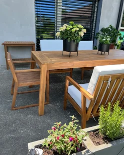 Online Beliani LIVORNO 210 cm 90 cm Legno d'acacia Marrone