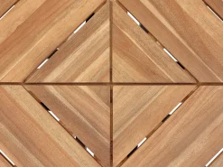 Hot Beliani Tavolo da pranzo da giardino LISSONE 110 cm 110 cm Legno d'acacia Marrone Marrone Nero