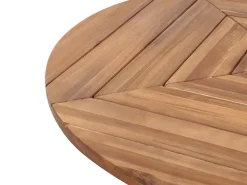 Hot Beliani Tavolo da pranzo da giardino LISSONE 110 cm 110 cm Legno d'acacia Marrone Marrone Nero