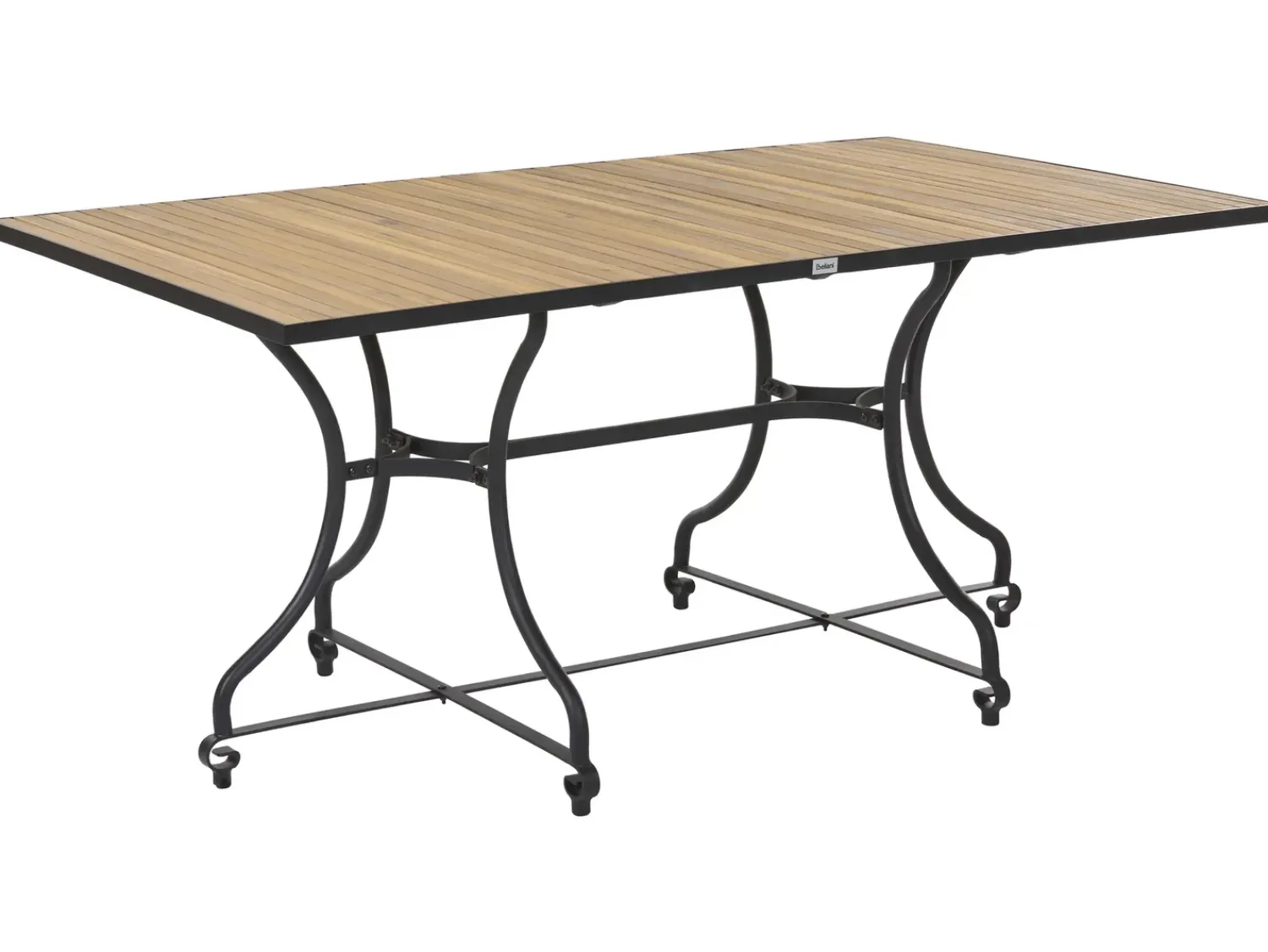 Sale Beliani LASCARI 160 cm 90 cm Legno d'acacia Marrone chiaro Marrone Nero