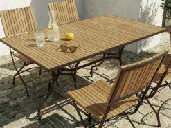 Sale Beliani LASCARI 160 cm 90 cm Legno d'acacia Marrone chiaro Marrone Nero