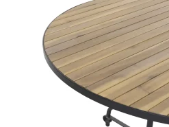 Sale Beliani LASCARI 120 cm 120 cm Legno d'acacia Marrone chiaro Marrone Nero