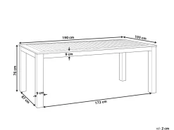 New Beliani MONSANO 190 cm 105 cm Legno d'eucalipto Marrone