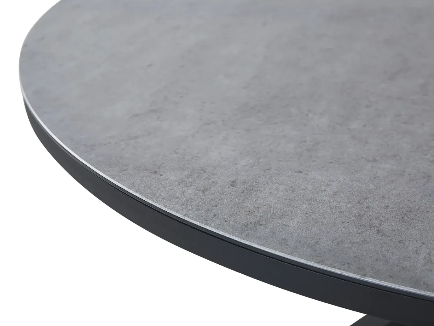 Clearance Beliani MALETTO 120 cm 120 cm Vetro Grigio Grigio Nero