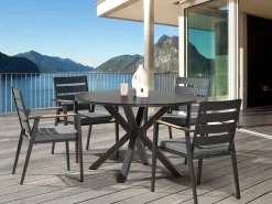 Hot Beliani MALETTO 120 cm 120 cm Vetro Nero