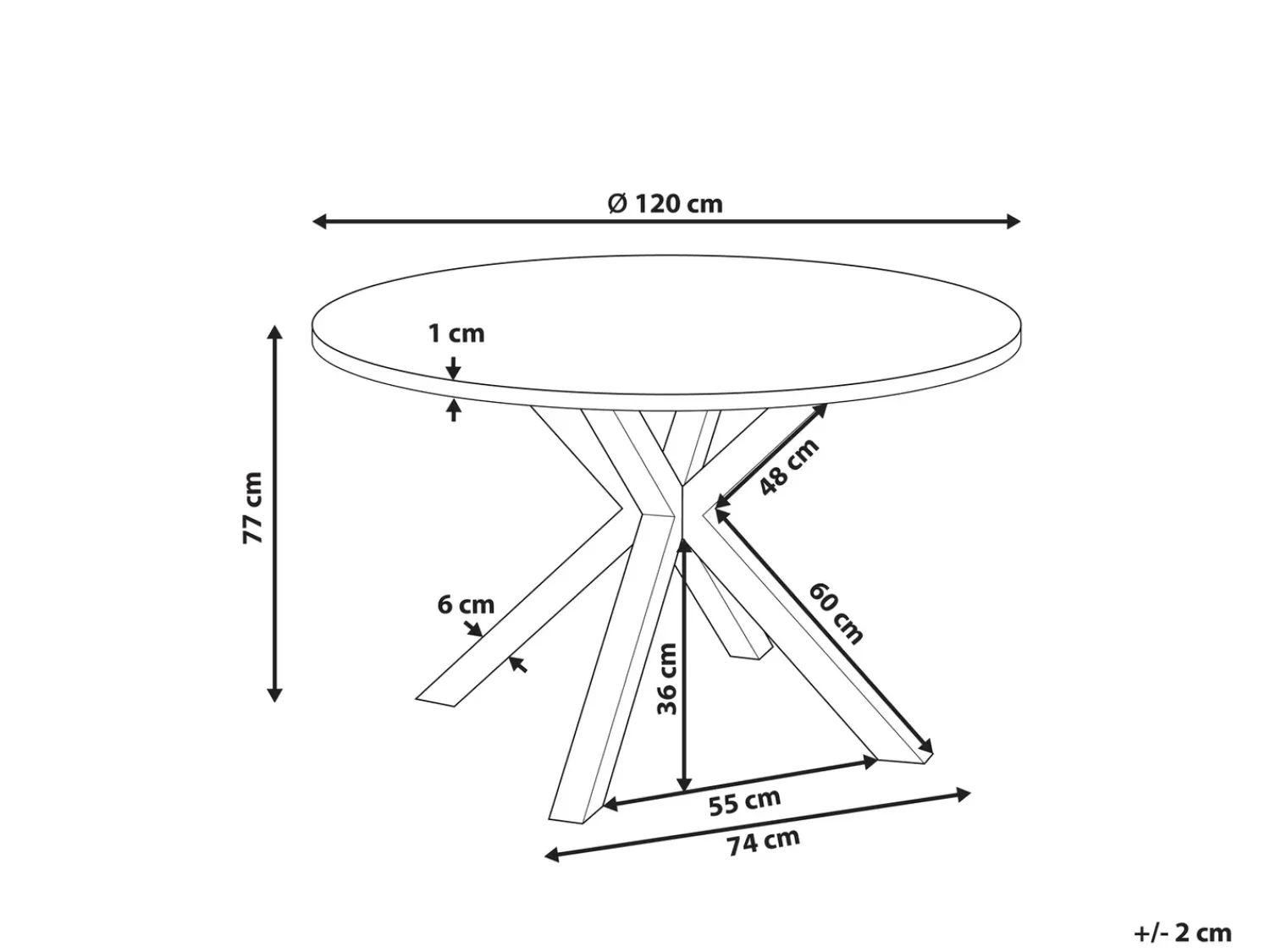 Online Beliani Tavolo da pranzo da giardino MALETTO 120 cm 120 cm Vetro Argento Trasparente Argento