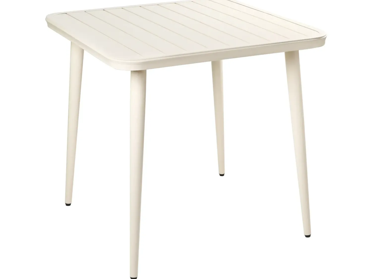 Outlet Beliani Tavolo da pranzo da giardino NATURNO 80 cm 80 cm Metallo chiaro Beige