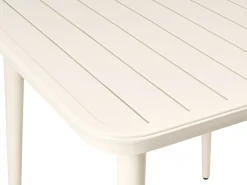 Outlet Beliani Tavolo da pranzo da giardino NATURNO 80 cm 80 cm Metallo chiaro Beige