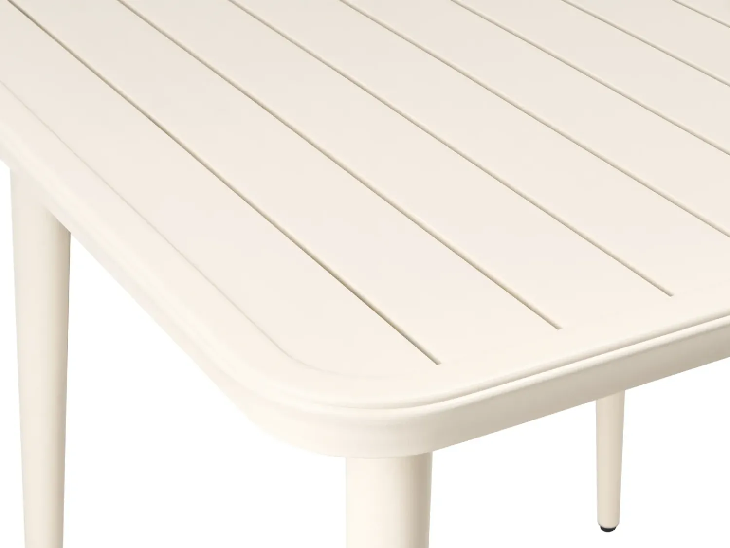 Outlet Beliani Tavolo da pranzo da giardino NATURNO 80 cm 80 cm Metallo chiaro Beige