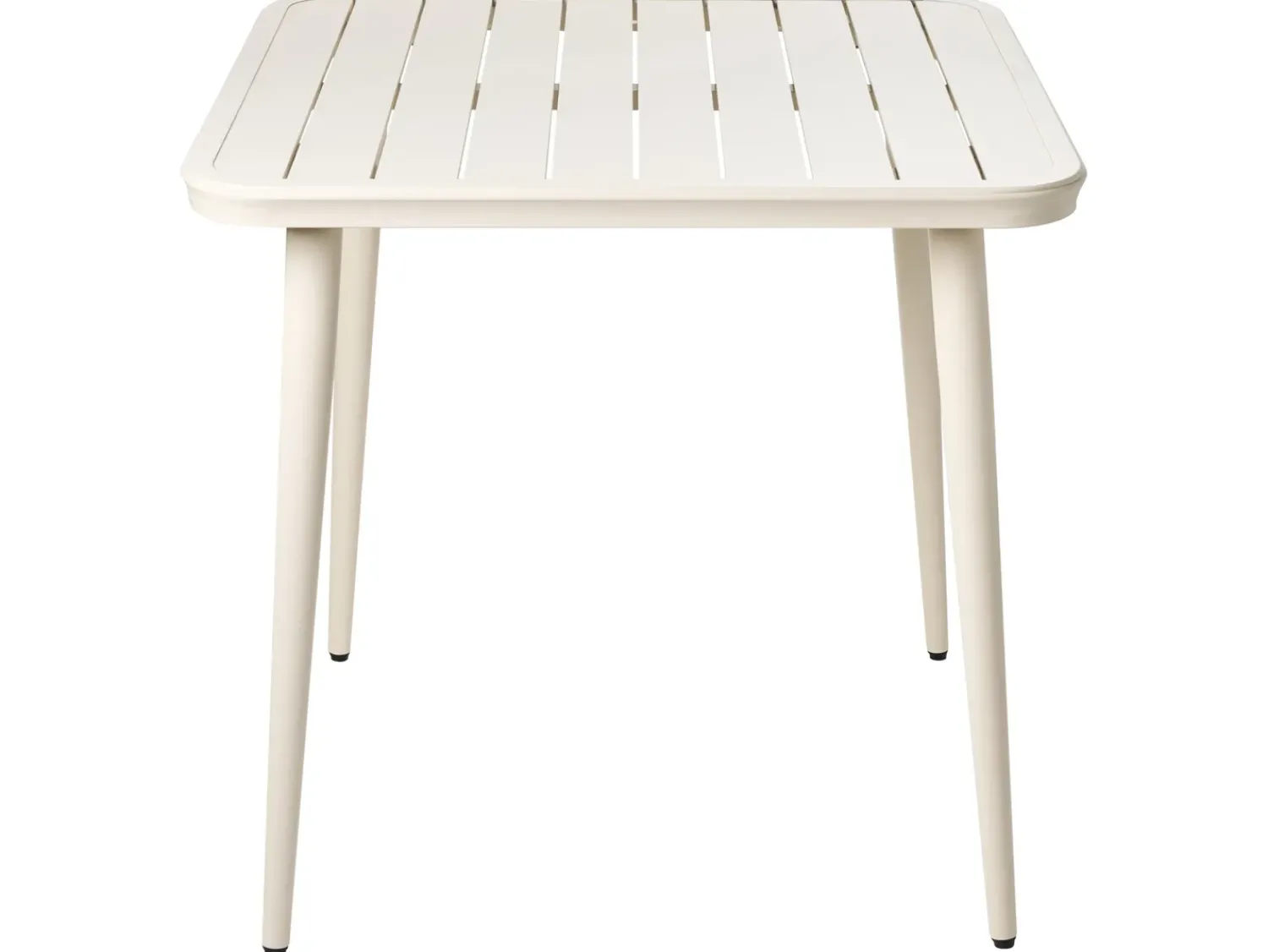 Outlet Beliani Tavolo da pranzo da giardino NATURNO 80 cm 80 cm Metallo chiaro Beige