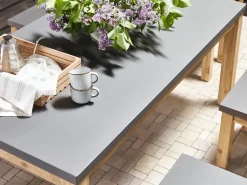 New Beliani OSTUNI 180 cm 90 cm Cemento Grigio Marrone Grigio