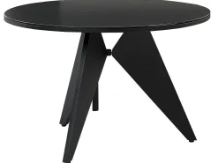 Discount Beliani Tavolo da pranzo da giardino OLMETTO 83 cm 110 cm Vetro Nero