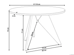 Discount Beliani Tavolo da pranzo da giardino OLMETTO 83 cm 110 cm Vetro Nero