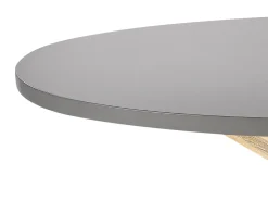 Beliani Tavolo da pranzo da giardino ORISTANO 190 cm 100 cm Cemento Grigio Marrone Grigio
