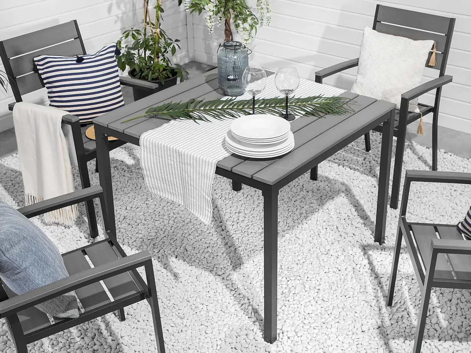 Clearance Beliani PRATO 95 cm 95 cm Grigio Grigio Nero