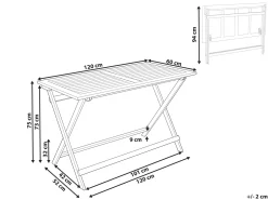Sale Beliani PROSSEDI 120 cm 60 cm Legno d'acacia Marrone