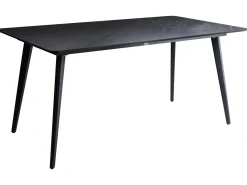 Outlet Beliani Tavolo da pranzo da giardino RODALLO 160 cm 90 cm Pietra Marmo Nero