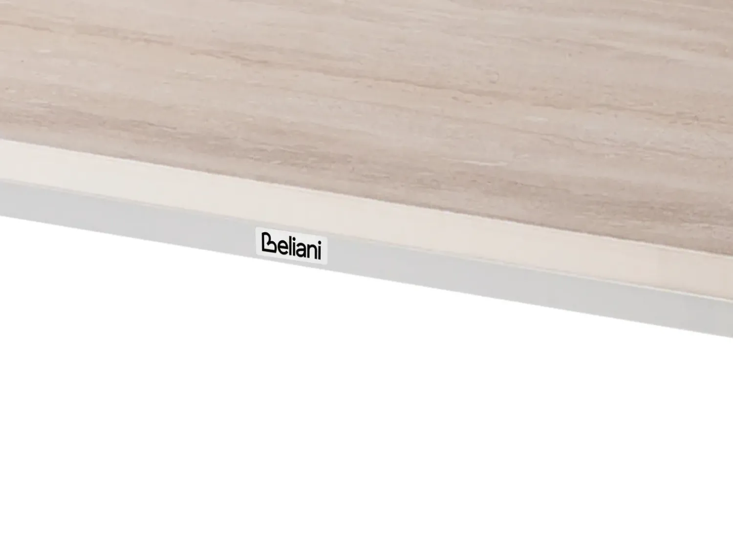 Best Beliani Tavolo da pranzo da giardino RODALLO 160 cm 90 cm Pietra Effetto travertino Bianco Beige