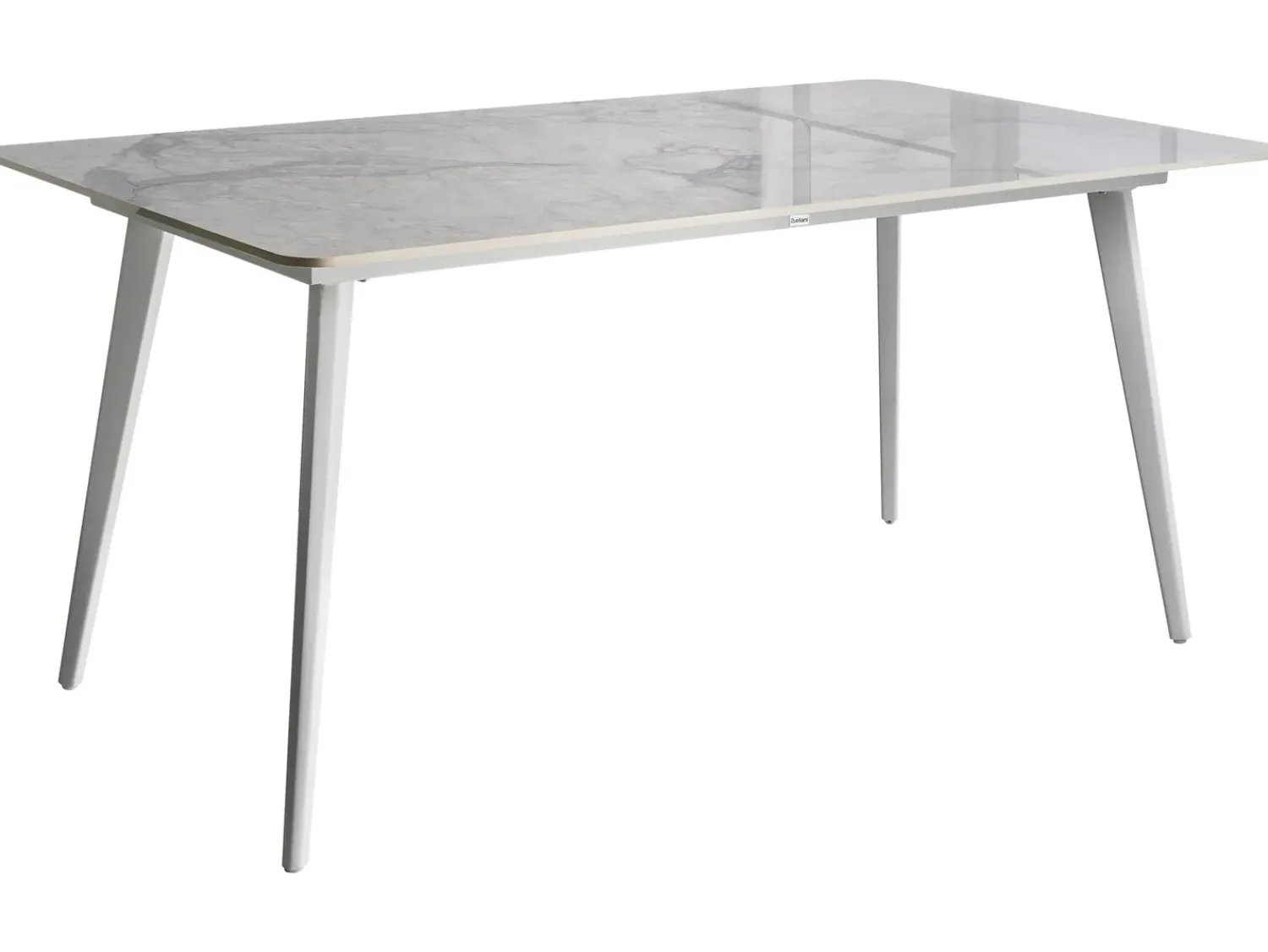 Outlet Beliani Tavolo da pranzo da giardino RODALLO 160 cm 90 cm Pietra Marmo Bianco