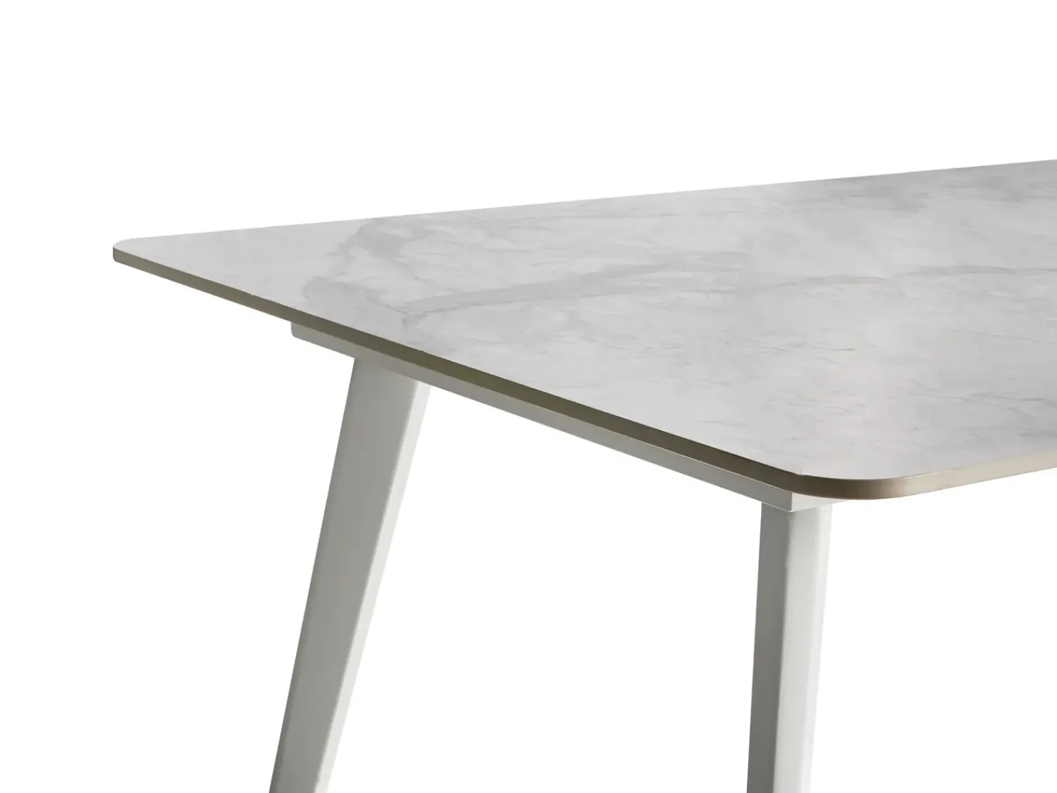 Outlet Beliani Tavolo da pranzo da giardino RODALLO 160 cm 90 cm Pietra Marmo Bianco