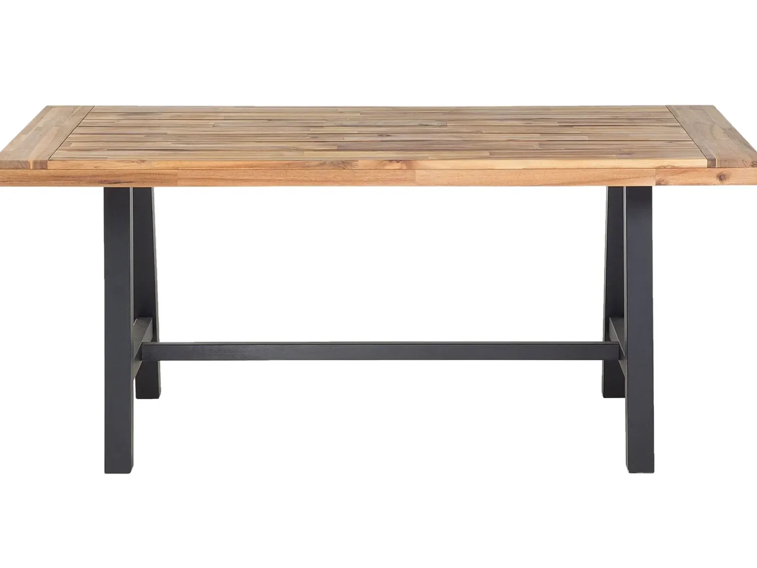 Hot Beliani SCANIA 170 cm 80 cm Legno d'acacia Nero Marrone Nero