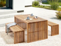 New Beliani SULZANO 180 cm 90 cm Legno d'acacia Marrone