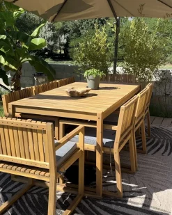 Hot Beliani SASSARI II 180 cm 90 cm Legno di acacia certificato chiaro Marrone