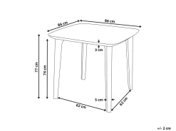 Best Beliani Tavolo da pranzo da giardino SORICO 86 cm 86 cm Grigio