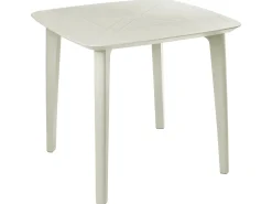 New Beliani Tavolo da pranzo da giardino SORICO 86 cm 86 cm chiaro Beige
