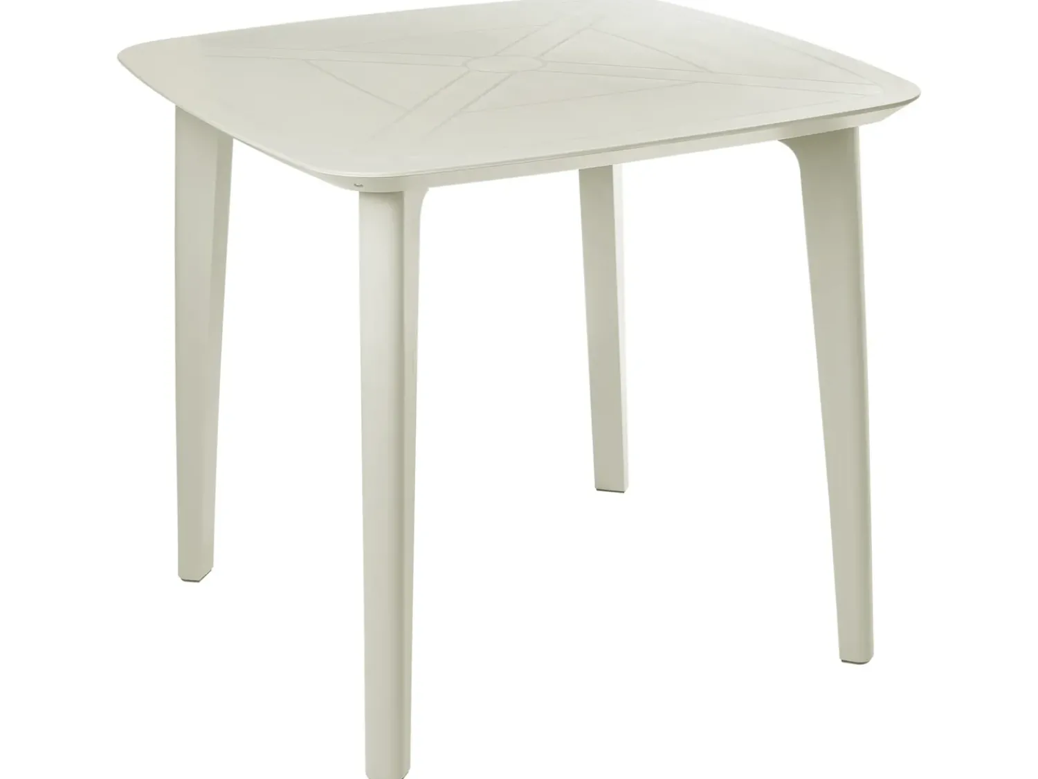 New Beliani Tavolo da pranzo da giardino SORICO 86 cm 86 cm chiaro Beige