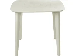 New Beliani Tavolo da pranzo da giardino SORICO 86 cm 86 cm chiaro Beige