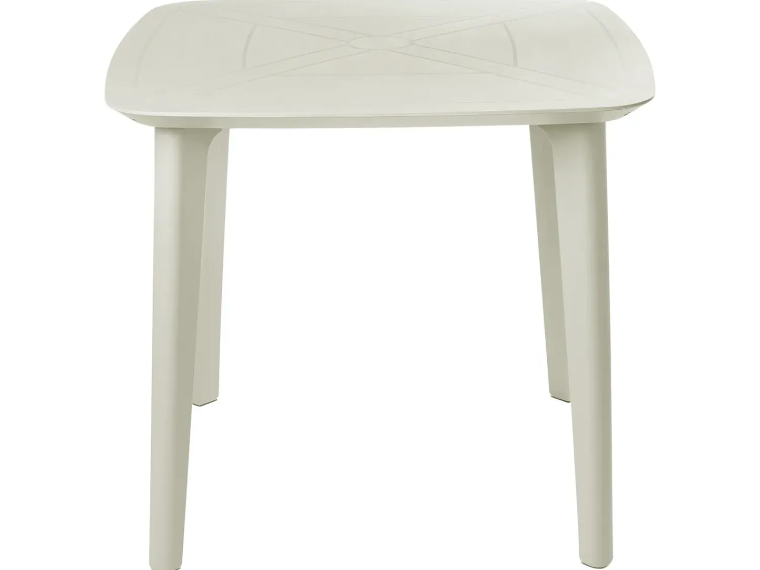 New Beliani Tavolo da pranzo da giardino SORICO 86 cm 86 cm chiaro Beige