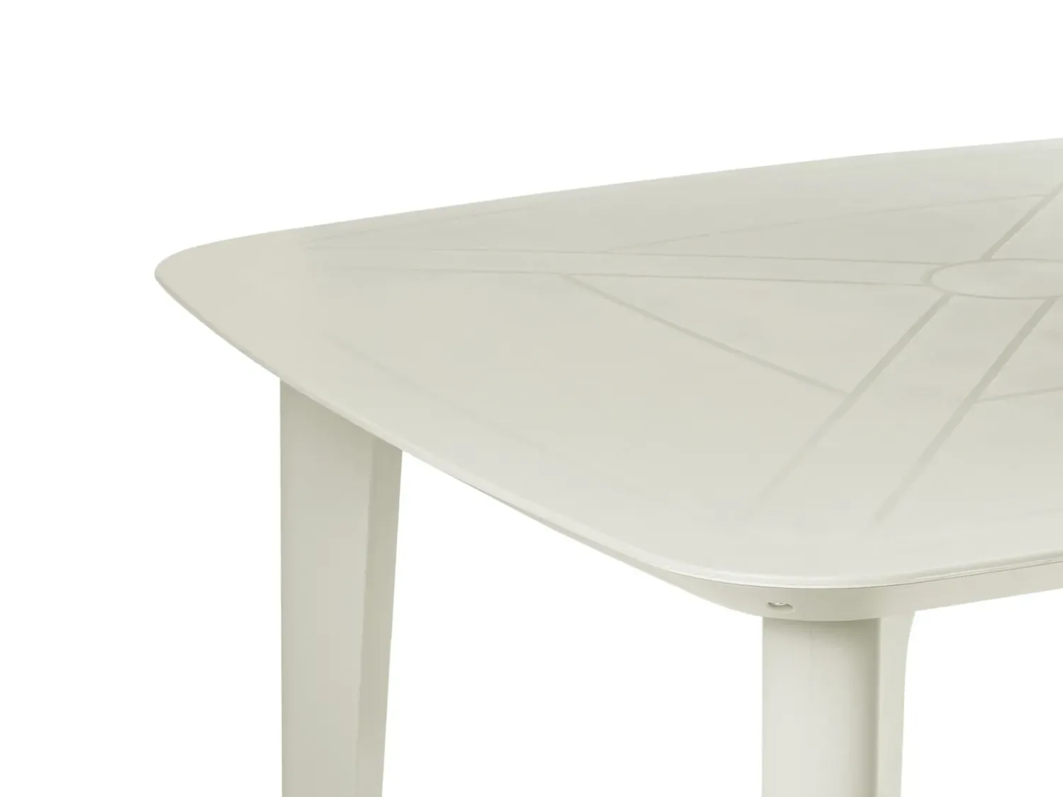 New Beliani Tavolo da pranzo da giardino SORICO 86 cm 86 cm chiaro Beige