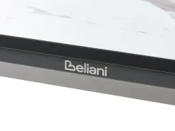 Clearance Beliani Tavolo da pranzo da giardino SOVARETO 180 cm 90 cm Effetto marmo Marmo bianco Bianco Grigio