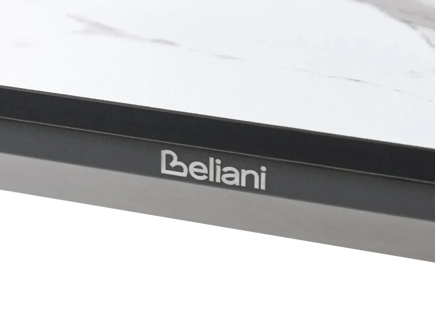 Clearance Beliani Tavolo da pranzo da giardino SOVARETO 180 cm 90 cm Effetto marmo Marmo bianco Bianco Grigio