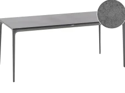 Hot Beliani Tavolo da pranzo da giardino SOVARETO 180 cm 90 cm Effetto pietra scuro Grigio