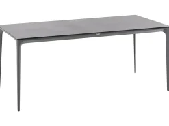 Hot Beliani Tavolo da pranzo da giardino SOVARETO 180 cm 90 cm Effetto pietra scuro Grigio