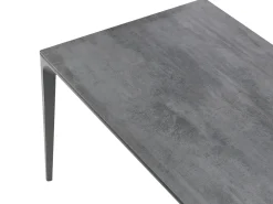 Hot Beliani Tavolo da pranzo da giardino SOVARETO 180 cm 90 cm Effetto pietra scuro Grigio
