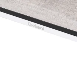 Beliani Tavolo da pranzo da giardino SOVARETO 180 cm 90 cm Simil legno Grigio chiaro Bianco Grigio