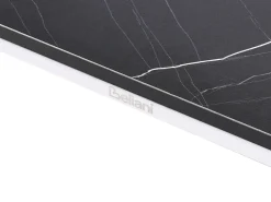Outlet Beliani Tavolo da pranzo da giardino SOVARETO 180 cm 90 cm Effetto marmo Marmo nero Bianco Nero