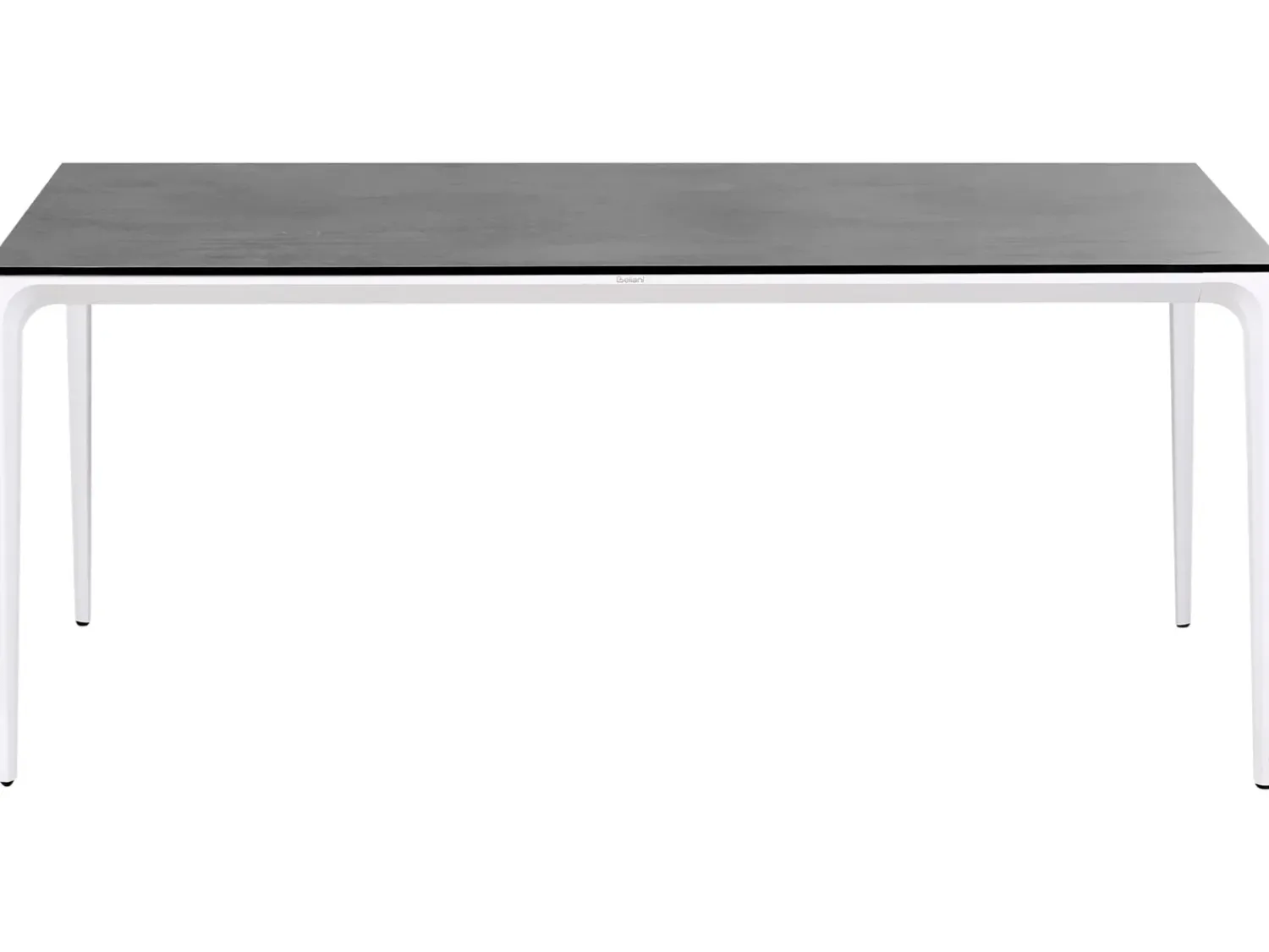 Beliani Tavolo da pranzo da giardino SOVARETO 180 cm 90 cm Effetto pietra scuro Grigio