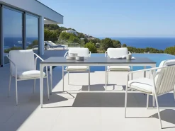 Beliani Tavolo da pranzo da giardino SOVARETO 180 cm 90 cm Effetto pietra scuro Grigio