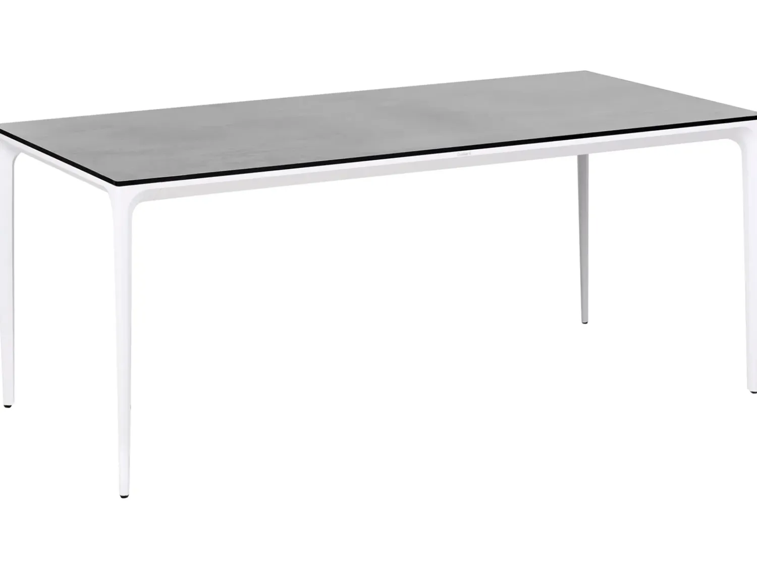 Beliani Tavolo da pranzo da giardino SOVARETO 180 cm 90 cm Effetto pietra scuro Grigio