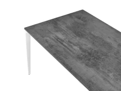 Beliani Tavolo da pranzo da giardino SOVARETO 180 cm 90 cm Effetto pietra scuro Grigio