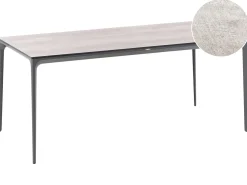 Outlet Beliani Tavolo da pranzo da giardino SOVARETO 180 cm 90 cm Simil legno chiaro Grigio