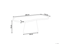 Outlet Beliani Tavolo da pranzo da giardino SPOLETO 200 cm 110 cm Beige